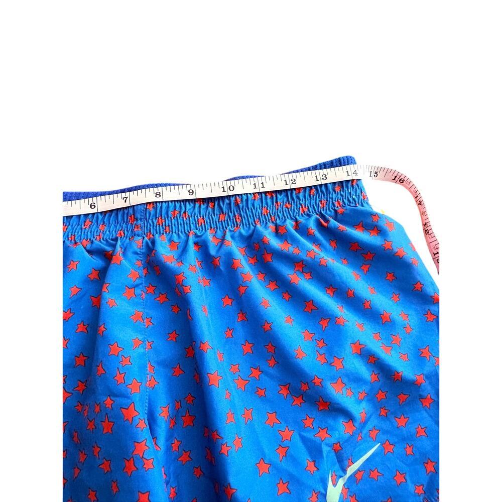 Nike Dri-Fit Star Print Running Shorts Blue Red 4th of July - Picture 4 of 6